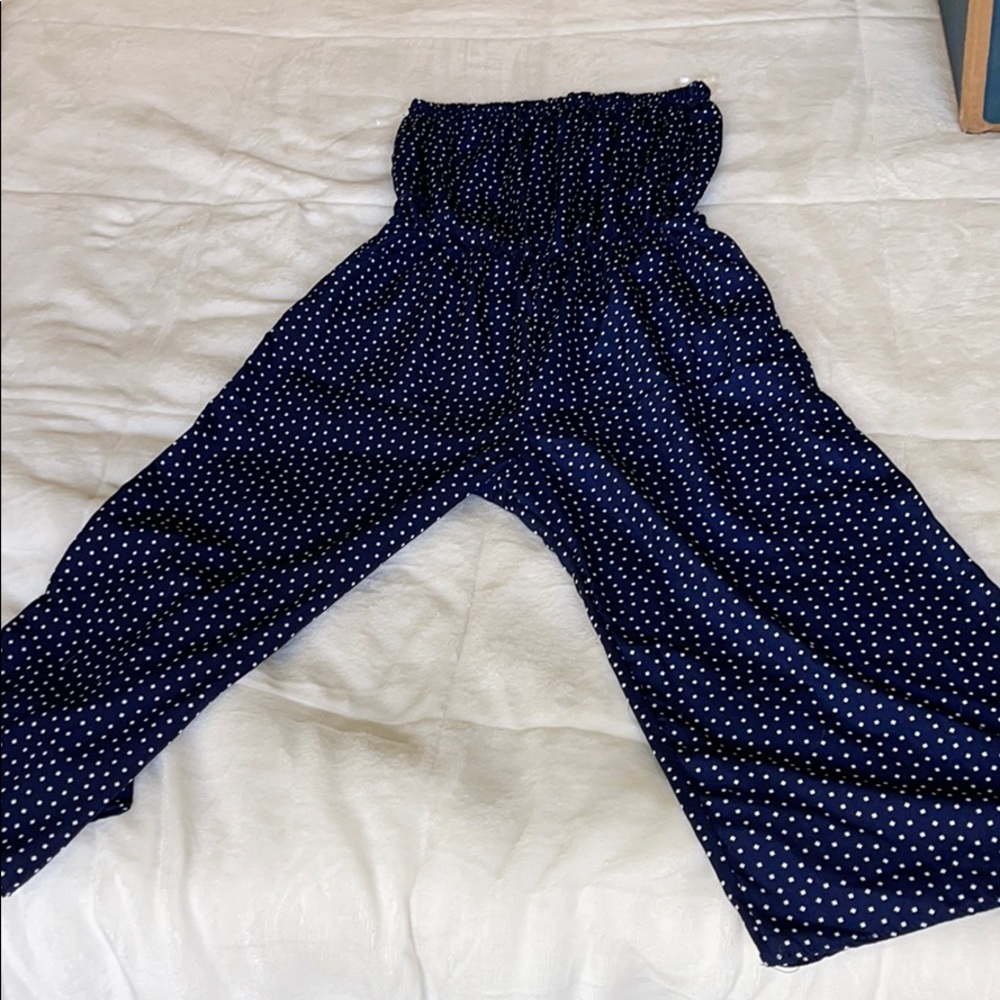 Navy patterned romper!